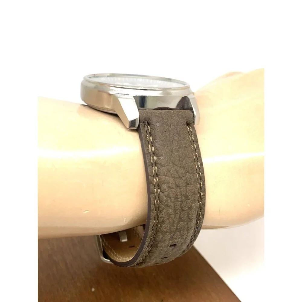 Timex Men's Watch T44921 Expedition Quartz Indiglo Black Dial Brown Leather 40mm